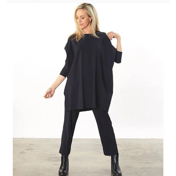 Bryn Walker - Damien Ponti Crew Neck Dolman Sleeve Oversized Tunic -XXL - Picture 2 of 12